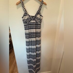 Design History Navy and White Striped Maxi Dress
